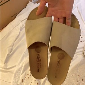 Italian cork leather sandals marina Luna comfort